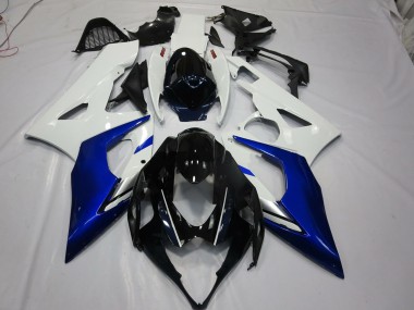Weiß & Blau 2005-2006 Suzuki GSXR 1000 Motorrad Verkleidungen
