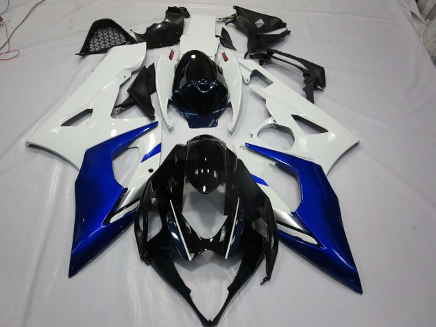 Weiß & Blau 2005-2006 Suzuki GSXR 1000 Motorrad Verkleidungen Weiß & Blau 2005-2006 Suzuki GSXR 1000 Motorrad Verkleidungen