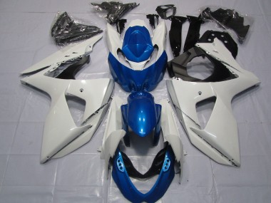 Weiß & Blau 2009-2016 Suzuki GSXR 1000 Motorrad Verkleidungen