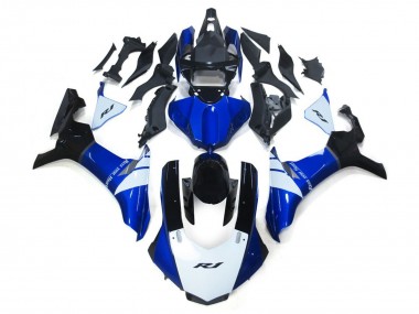 Weiß & Blau 2015-2019 Yamaha R1 Motorrad Verkleidungen
