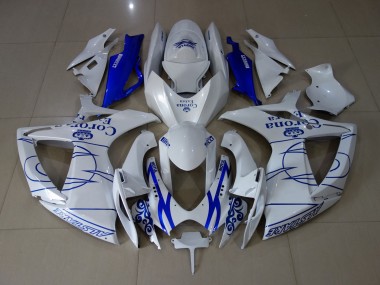 Weiß Corona 2006-2007 Suzuki GSXR 600-750 Motorrad Verkleidungen