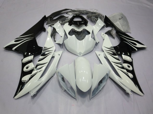 Weiß Flamme 2008-2016 Yamaha R6 Motorrad Verkleidungen Weiß Flamme 2008-2016 Yamaha R6 Motorrad Verkleidungen