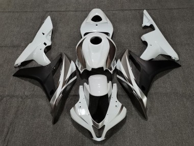 Weiß Graphit & Schwarz 2007-2008 Honda CBR600RR Motorrad Verkleidungen