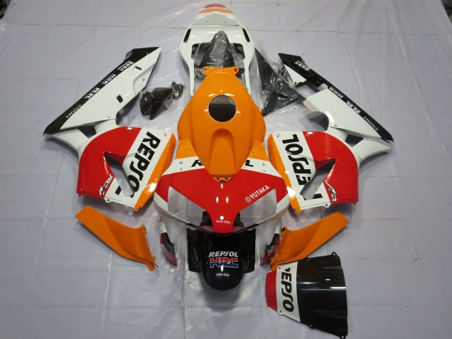 Weiß Orange Repsol 2003-2004 Honda CBR600RR Motorrad Verkleidungen