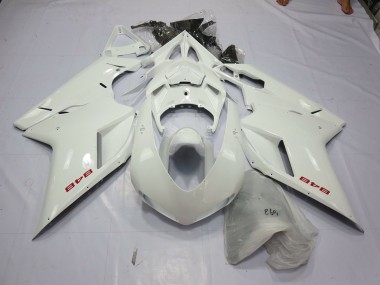 Weiß Perlmutt 2007-2014 Ducati 848 1098 1198 Motorrad Verkleidungen