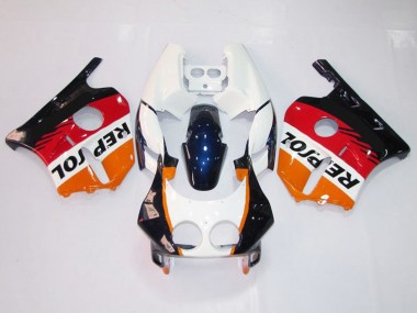 Weiß Repsol 1990-1998 Honda CBR250RR Motorrad Verkleidungen