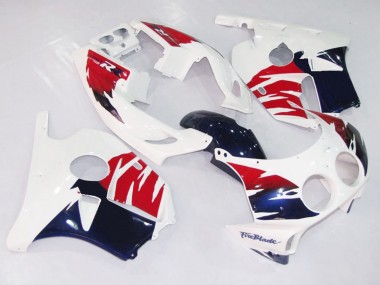 Weiß Rot & Blau 1990-1998 Honda CBR250RR Motorrad Verkleidungen