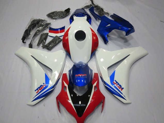 Weiß Rot & Blau 2008-2011 Honda CBR1000RR Motorrad Verkleidungen Weiß Rot & Blau 2008-2011 Honda CBR1000RR Motorrad Verkleidungen