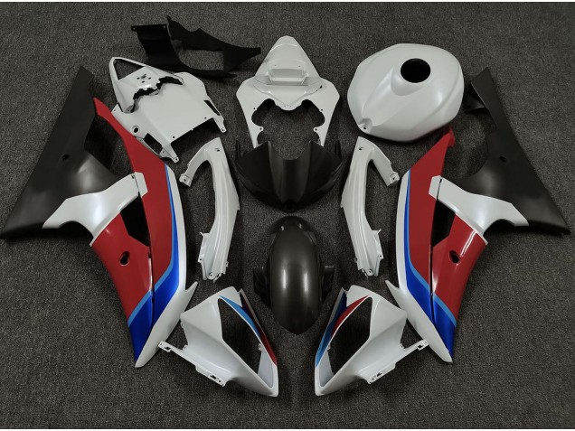 Weiß Rot & Blau 2008-2016 Yamaha R6 Motorrad Verkleidungen Weiß Rot & Blau 2008-2016 Yamaha R6 Motorrad Verkleidungen