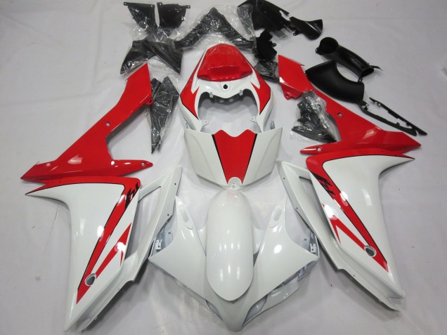 Weiß Rot Brauch 2007-2008 Yamaha R1 Motorrad Verkleidungen Weiß Rot Brauch 2007-2008 Yamaha R1 Motorrad Verkleidungen