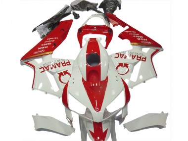 Weiß & Rot Individuell 2005-2006 Honda CBR600RR Motorrad Verkleidungen