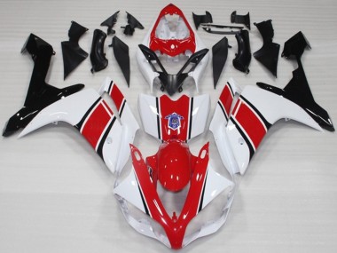 Weiß & Rot OEM Stil Glänzend 2007-2008 Yamaha R1 Motorrad Verkleidungen
