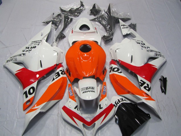 Weiß & Rot Repsol 2009-2012 Honda CBR600RR Motorrad Verkleidungen Weiß & Rot Repsol 2009-2012 Honda CBR600RR Motorrad Verkleidungen