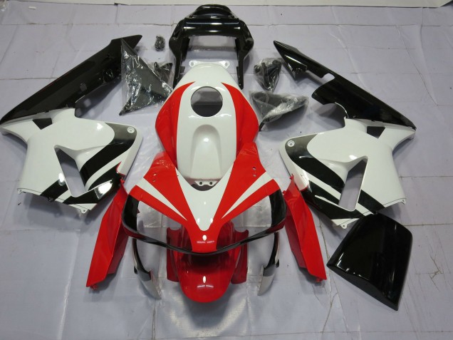 Weiß Rot & Schwarz OEM 2003-2004 Honda CBR600RR Motorrad Verkleidungen Weiß Rot & Schwarz OEM 2003-2004 Honda CBR600RR Motorrad Verkleidungen