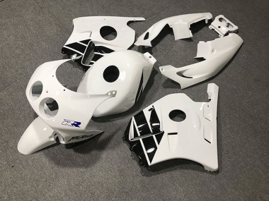 Weiß Schwarz 1990-1998 Honda CBR250RR Motorrad Verkleidungen