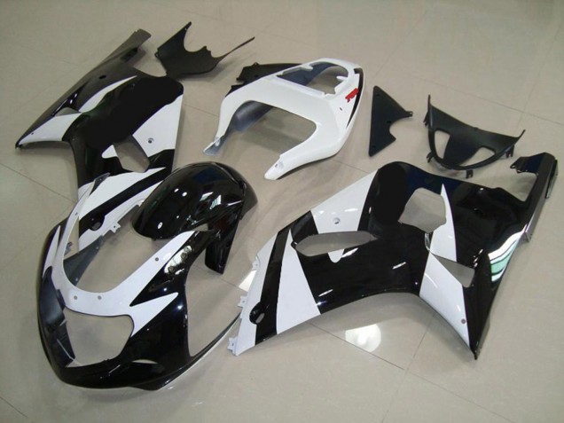 Weiß & Schwarz 2001-2003 Suzuki GSXR 600-750 Motorrad Verkleidungen Weiß & Schwarz 2001-2003 Suzuki GSXR 600-750 Motorrad Verkleidungen