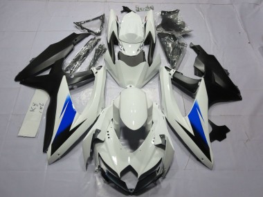 Weiß & Schwarz 2008-2010 Suzuki GSXR 600-750 Motorrad Verkleidungen