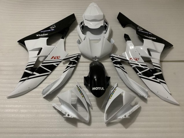 Weiß Schwarz Design 2006-2007 Yamaha R6 Motorrad Verkleidungen Weiß Schwarz Design 2006-2007 Yamaha R6 Motorrad Verkleidungen