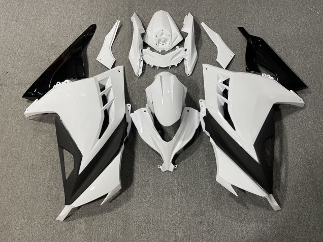 Weiß & Schwarz Glänzend 2013-2018 Kawasaki Ninja 300 Motorrad Verkleidungen Weiß & Schwarz Glänzend 2013-2018 Kawasaki Ninja 300 Motorrad Verkleidungen