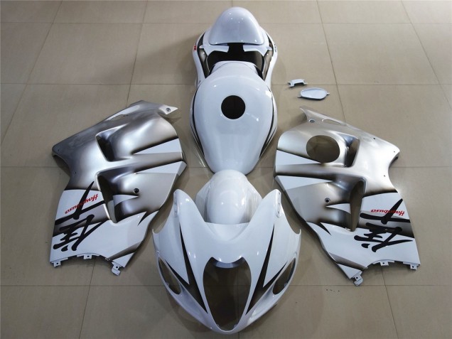 Weiß & Silber Glänzend 1997-2007 Suzuki GSXR 1300 Motorrad Verkleidungen Weiß & Silber Glänzend 1997-2007 Suzuki GSXR 1300 Motorrad Verkleidungen