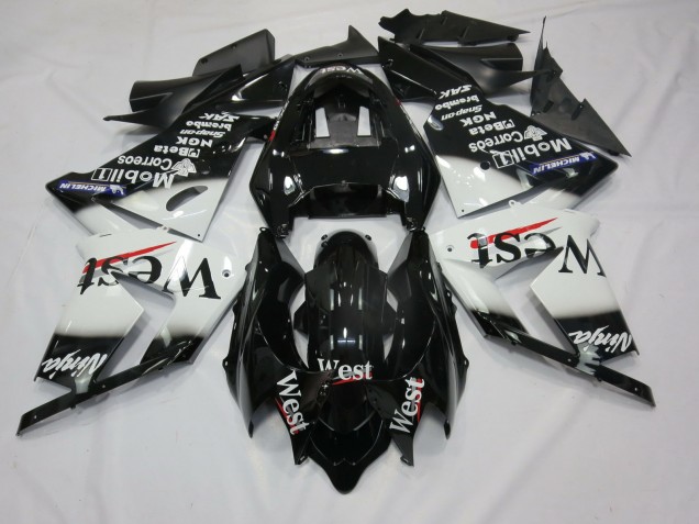 Weiß West 2004-2005 Kawasaki ZX10R Motorrad Verkleidungen Weiß West 2004-2005 Kawasaki ZX10R Motorrad Verkleidungen