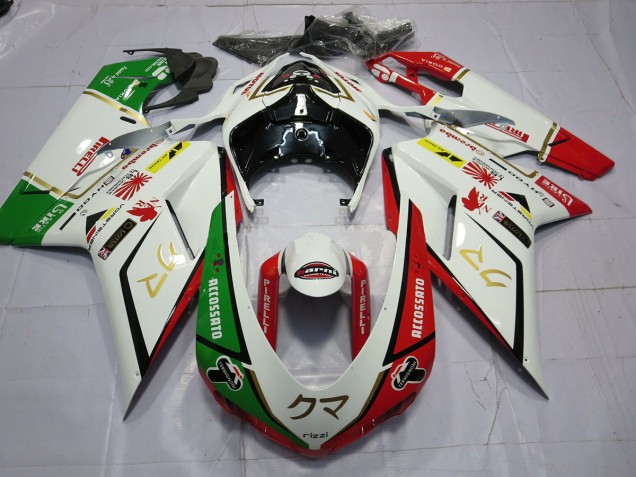 77 Weiß Rot Grün 2007-2014 Ducati 848 1098 1198 Motorrad Verkleidungen 77 Weiß Rot Grün 2007-2014 Ducati 848 1098 1198 Motorrad Verkleidungen