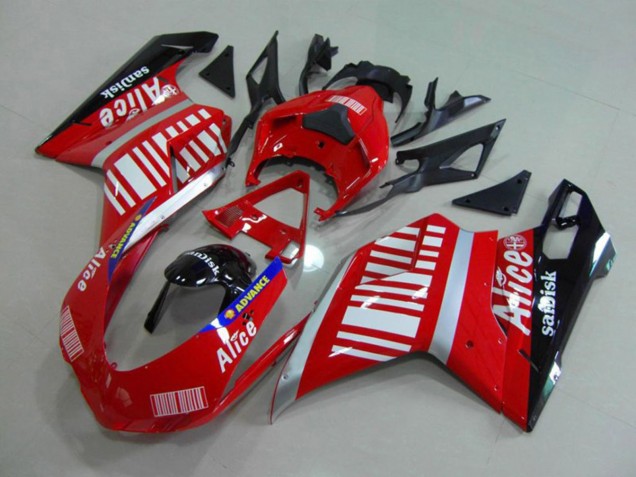Alice Rot 2007-2014 Ducati 848 1098 1198 Motorrad Verkleidungen Alice Rot 2007-2014 Ducati 848 1098 1198 Motorrad Verkleidungen