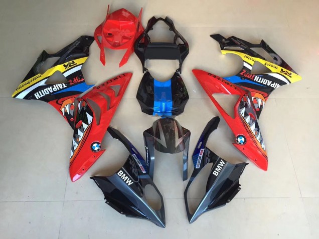 Alien Blau & Weiß 2009-2014 BMW S1000RR Motorrad Verkleidungen Alien Blau & Weiß 2009-2014 BMW S1000RR Motorrad Verkleidungen