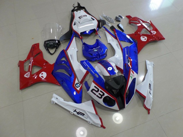 Alien Blau & Weiß 2009-2014 BMW S1000RR Motorrad Verkleidungen Alien Blau & Weiß 2009-2014 BMW S1000RR Motorrad Verkleidungen