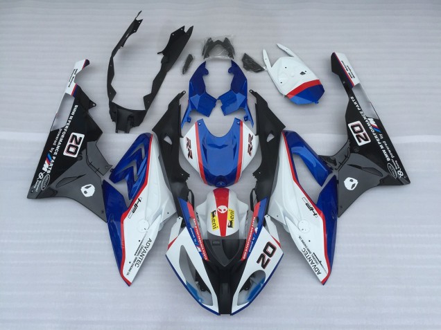 Alien Blau & Weiß 2009-2014 BMW S1000RR Motorrad Verkleidungen Alien Blau & Weiß 2009-2014 BMW S1000RR Motorrad Verkleidungen
