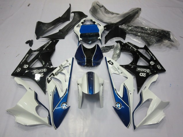 Alien Blau & Weiß 2009-2014 BMW S1000RR Motorrad Verkleidungen Alien Blau & Weiß 2009-2014 BMW S1000RR Motorrad Verkleidungen