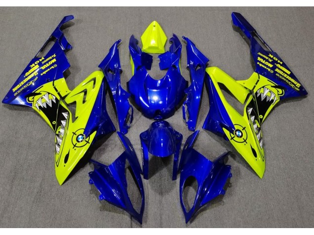 Alien Blau & Weiß 2009-2014 BMW S1000RR Motorrad Verkleidungen Alien Blau & Weiß 2009-2014 BMW S1000RR Motorrad Verkleidungen