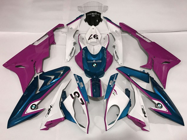 Alien Blau & Weiß 2009-2014 BMW S1000RR Motorrad Verkleidungen Alien Blau & Weiß 2009-2014 BMW S1000RR Motorrad Verkleidungen
