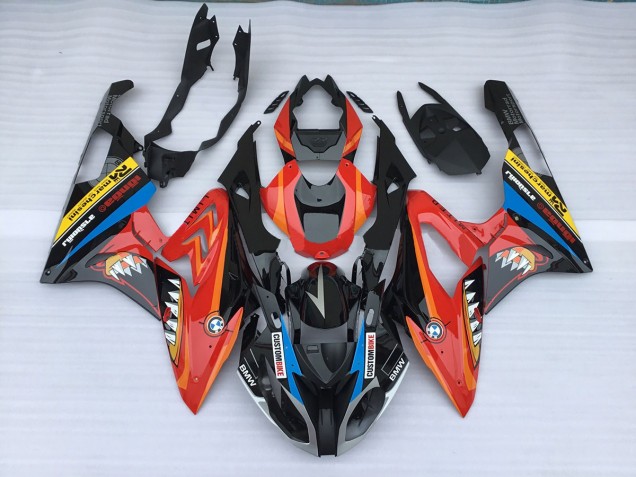 Alien Blau & Weiß 2009-2014 BMW S1000RR Motorrad Verkleidungen Alien Blau & Weiß 2009-2014 BMW S1000RR Motorrad Verkleidungen