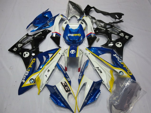 Alien Blau & Weiß 2009-2014 BMW S1000RR Motorrad Verkleidungen Alien Blau & Weiß 2009-2014 BMW S1000RR Motorrad Verkleidungen