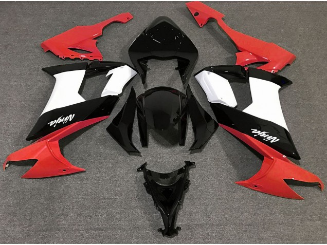 Aufkleber In Glänzendem Rot Schwarz & Weiß 2008-2010 Kawasaki ZX10R Motorrad Verkleidungen Aufkleber In Glänzendem Rot Schwarz & Weiß 2008-2010 Kawasaki ZX10R Motorrad Verkleidungen