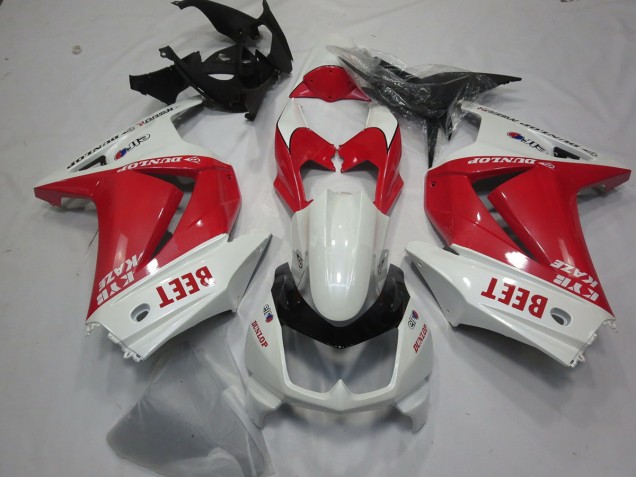 Beet Rot & Weiß 2008-2012 Kawasaki Ninja 250 Motorrad Verkleidungen Beet Rot & Weiß 2008-2012 Kawasaki Ninja 250 Motorrad Verkleidungen