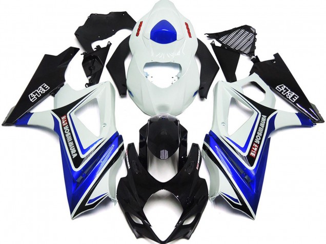 Blau Glänzend Mit Weiß & Schwarz OEM-Stil 2007-2008 Suzuki GSXR 1000 Motorrad Verkleidungen Blau Glänzend Mit Weiß & Schwarz OEM-Stil 2007-2008 Suzuki GSXR 1000 Motorrad Verkleidungen