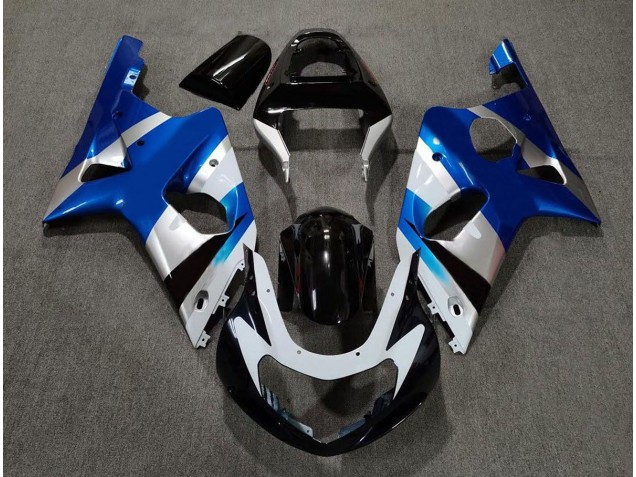 Blau Glänzend & Silber OEM 2000-2002 Suzuki GSXR 1000 Motorrad Verkleidungen Blau Glänzend & Silber OEM 2000-2002 Suzuki GSXR 1000 Motorrad Verkleidungen