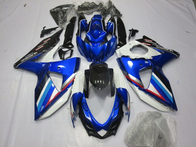 Blauweiß & Rot 2008-2010 Suzuki GSXR 600-750 Motorrad Verkleidungen Blauweiß & Rot 2008-2010 Suzuki GSXR 600-750 Motorrad Verkleidungen