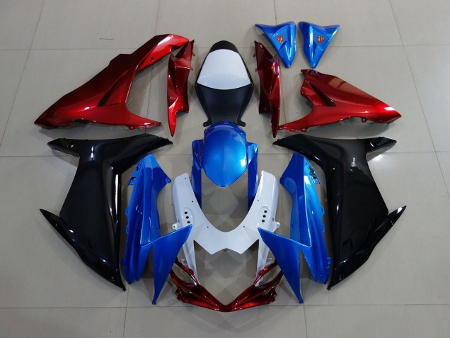 Blau / Rot & Weiß 2011-2024 Suzuki GSXR 600-750 Motorrad Verkleidungen Blau / Rot & Weiß 2011-2024 Suzuki GSXR 600-750 Motorrad Verkleidungen