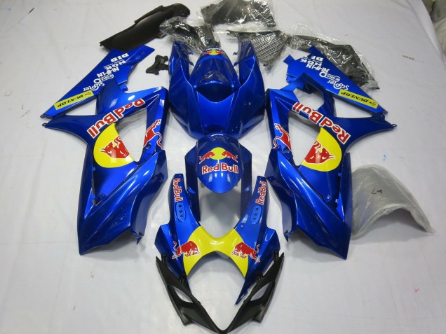 Blau Rot Bull 2007-2008 Suzuki GSXR 1000 Motorrad Verkleidungen Blau Rot Bull 2007-2008 Suzuki GSXR 1000 Motorrad Verkleidungen