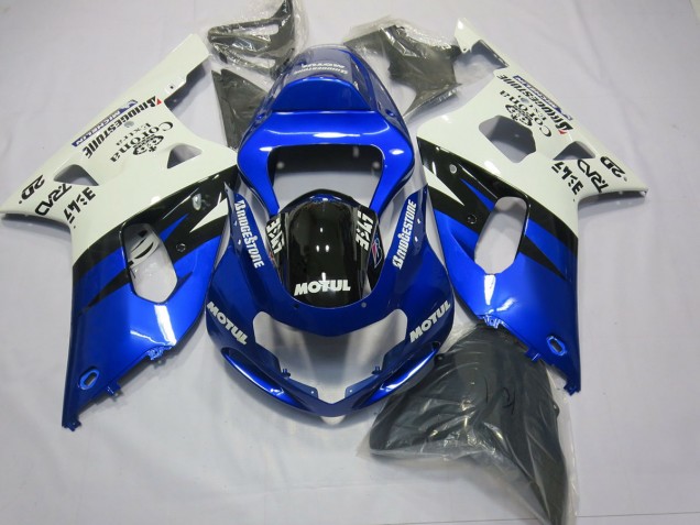 Blau & Schwarz 2001-2003 Suzuki GSXR 600-750 Motorrad Verkleidungen Blau & Schwarz 2001-2003 Suzuki GSXR 600-750 Motorrad Verkleidungen