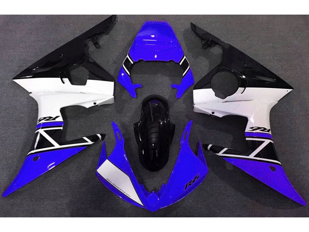 Blauweiß & Schwarz 2003-2004 Yamaha R6 Motorrad Verkleidungen Blauweiß & Schwarz 2003-2004 Yamaha R6 Motorrad Verkleidungen
