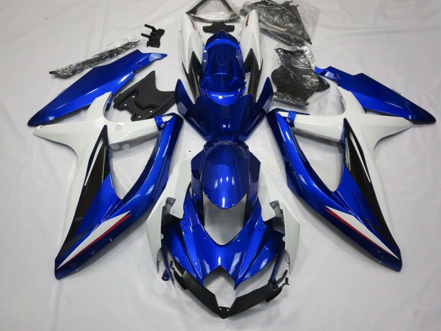 Blau Schwarz & Weiß 2008-2010 Suzuki GSXR 600-750 Motorrad Verkleidungen Blau Schwarz & Weiß 2008-2010 Suzuki GSXR 600-750 Motorrad Verkleidungen