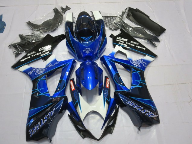 Blau & Schwarz Corona 2007-2008 Suzuki GSXR 1000 Motorrad Verkleidungen Blau & Schwarz Corona 2007-2008 Suzuki GSXR 1000 Motorrad Verkleidungen
