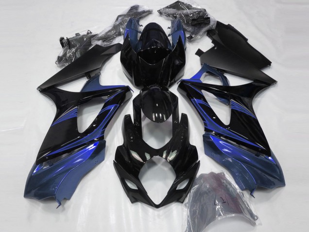 Blau & Schwarz Glänzend 2007-2008 Suzuki GSXR 1000 Motorrad Verkleidungen Blau & Schwarz Glänzend 2007-2008 Suzuki GSXR 1000 Motorrad Verkleidungen