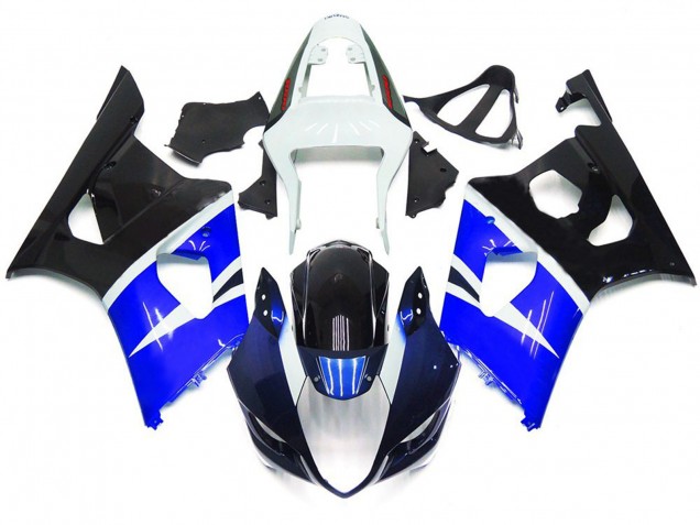 Blau & Schwarz Glänzend Custom Stil 2003-2004 Suzuki GSXR 1000 Motorrad Verkleidungen Blau & Schwarz Glänzend Custom Stil 2003-2004 Suzuki GSXR 1000 Motorrad Verkleidungen