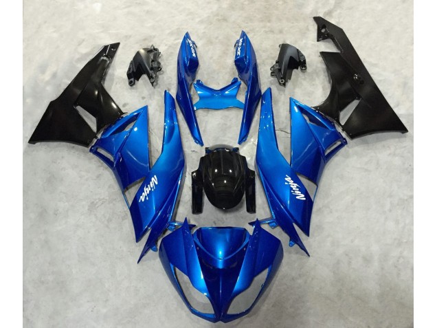 Blau & Schwarz Ninja 2009-2012 Kawasaki ZX6R Motorrad Verkleidungen Blau & Schwarz Ninja 2009-2012 Kawasaki ZX6R Motorrad Verkleidungen