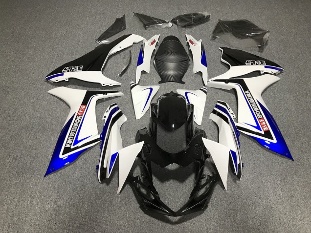Blau Schwarz & Weiß Schrift 2011-2024 Suzuki GSXR 600-750 Motorrad Verkleidungen Blau Schwarz & Weiß Schrift 2011-2024 Suzuki GSXR 600-750 Motorrad Verkleidungen